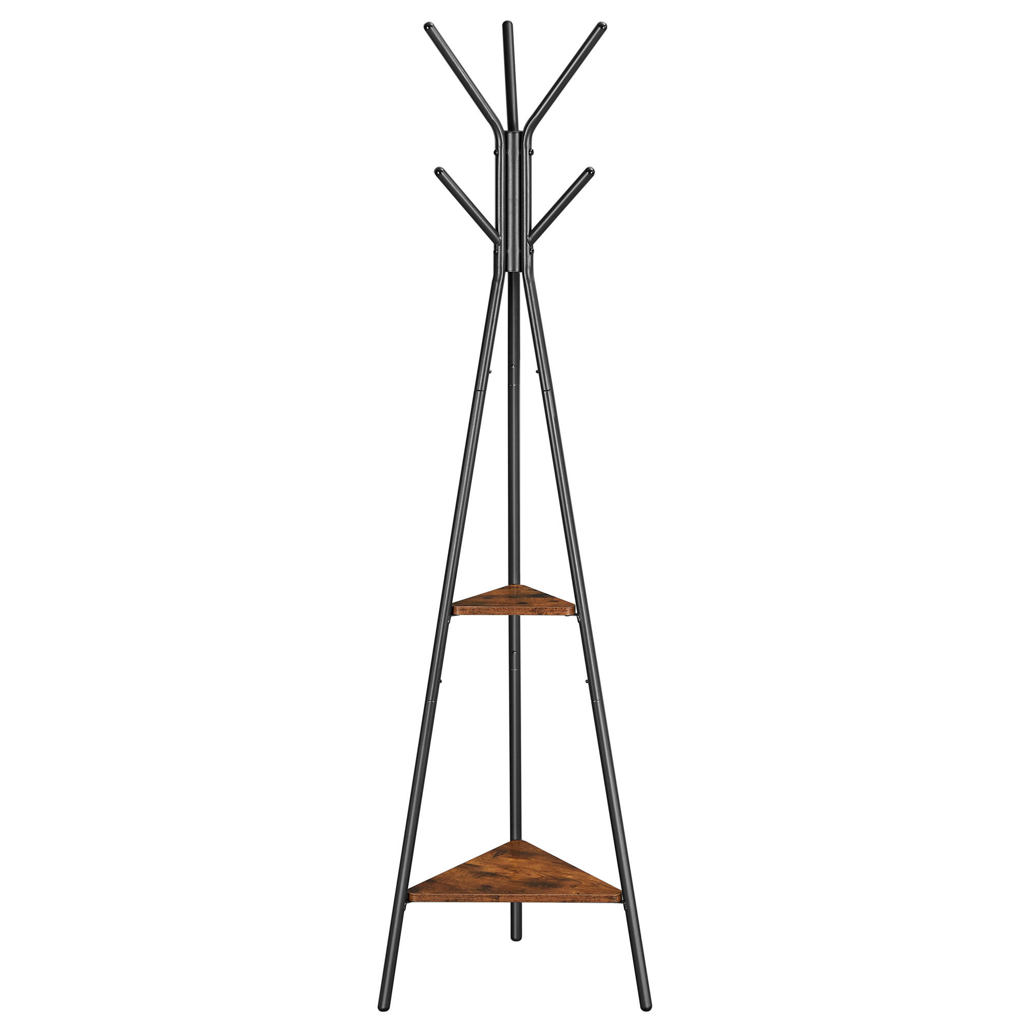Boxxx Garderobenständer Vasagle Braun, Schwarz 49x179x49 cm