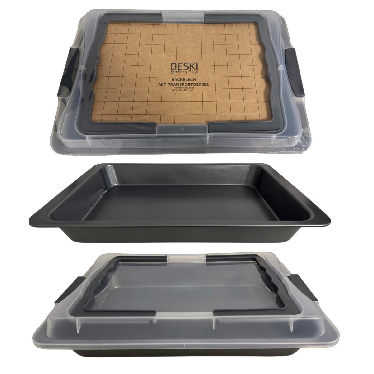 BACKBLECH - Anthrazit, Basics, Metall (42/29,5/7cm)