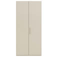 DREHTÜRENSCHRANK 101/223/61 cm,  in Champagner, 2-türig  - Champagner, Basics, Holzwerkstoff/Metall (101/223/61cm) - Novel
