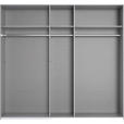 KLEIDERSCHRANK  in Weiß  - Schwarz/Weiß, KONVENTIONELL, Glas/Holzwerkstoff (225/210/58cm) - Carryhome