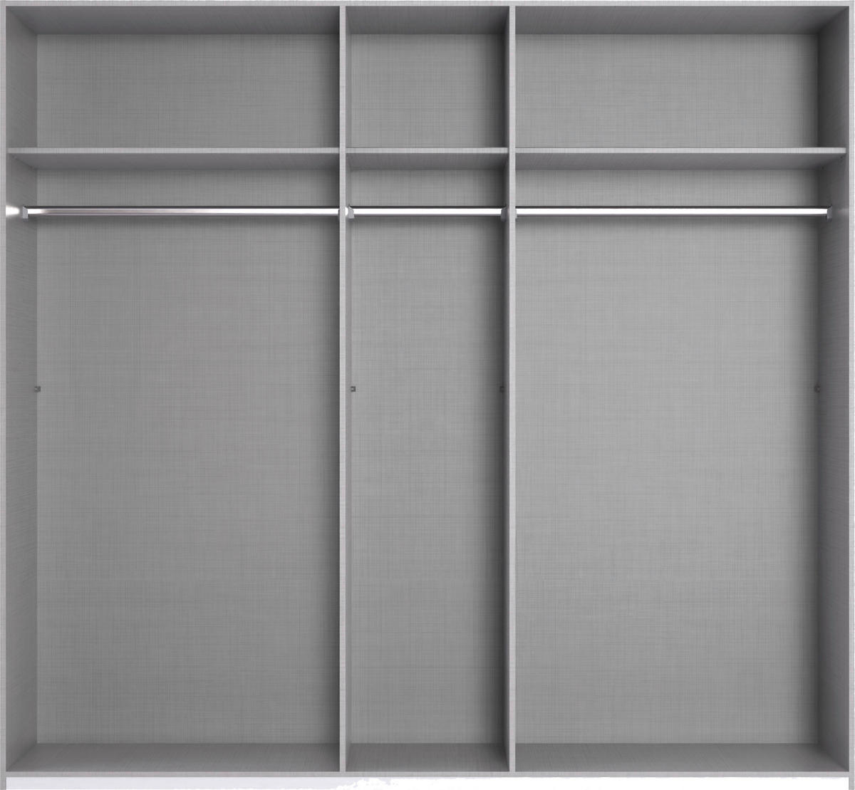 KLEIDERSCHRANK  in Weiß  - Schwarz/Weiß, KONVENTIONELL, Glas/Holzwerkstoff (225/210/58cm) - Carryhome