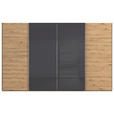 SCHWEBETÜRENSCHRANK 361/235/68 cm 4-türig  - Chromfarben, KONVENTIONELL, Glas/Holzwerkstoff (361/235/68cm) - Novel