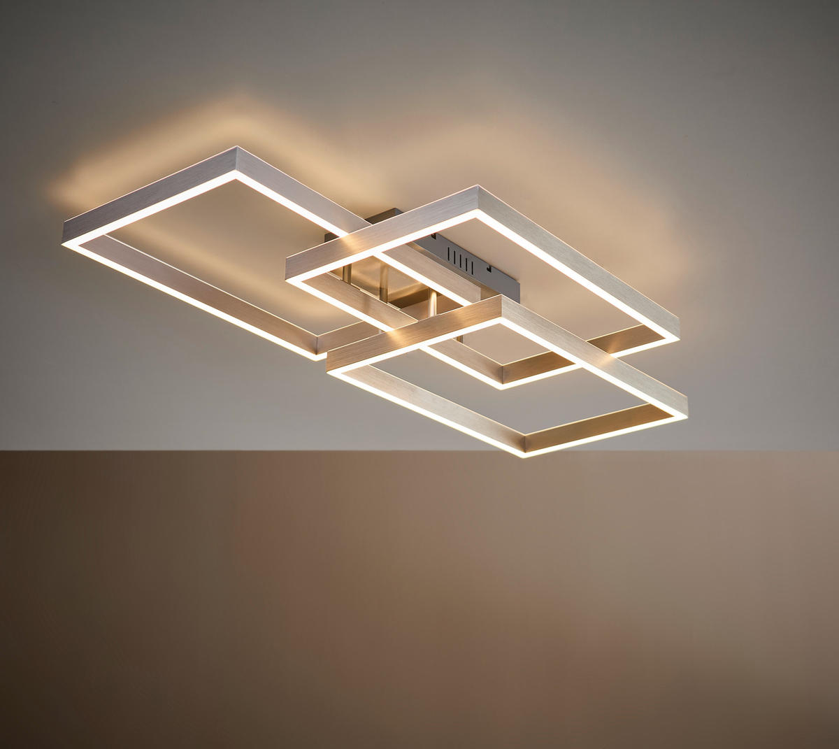 LED-DECKENLEUCHTE Paan 82/50/14 cm   - Edelstahlfarben, Design, Kunststoff/Metall (82/50/14cm) - Paul Neuhaus