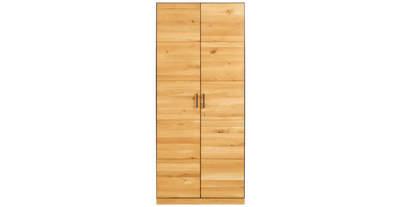 AKTENSCHRANK Asteiche teilmassiv Anthrazit, Eichefarben  - Eichefarben/Anthrazit, Natur, Holz/Metall (86/197/40cm) - Linea Natura