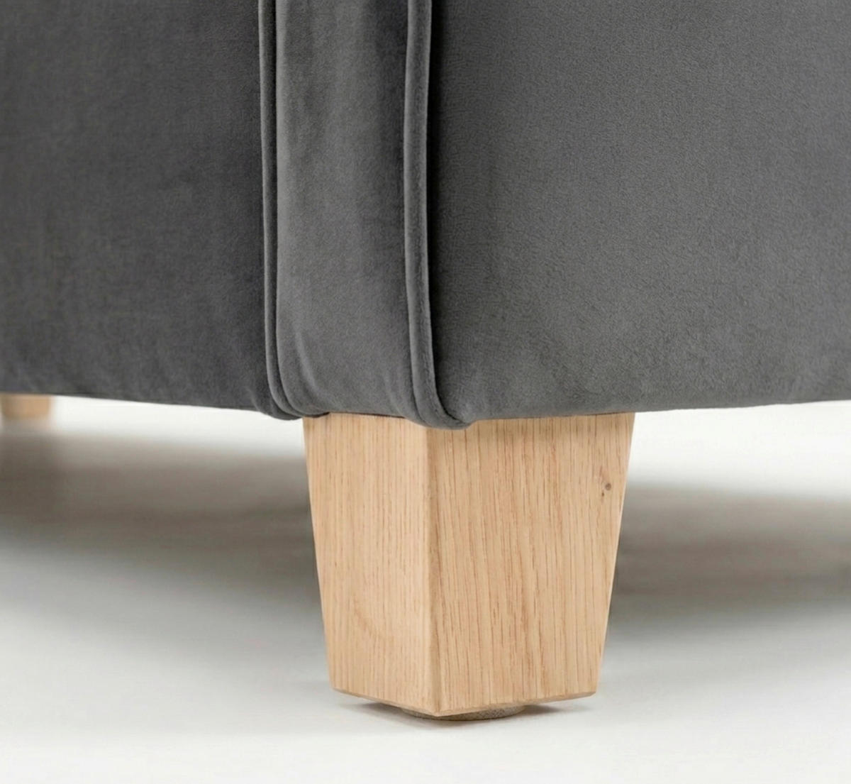 BOXBETT 180/200 cm  in Graphitfarben  - Graphitfarben/Kernbuche, MODERN, Holz/Textil (180/200cm) - MID.YOU