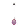 LED-HÄNGELEUCHTE Lukka 18/18/115 cm   - Chromfarben/Pink, Design, Glas/Metall (18/18/115cm)