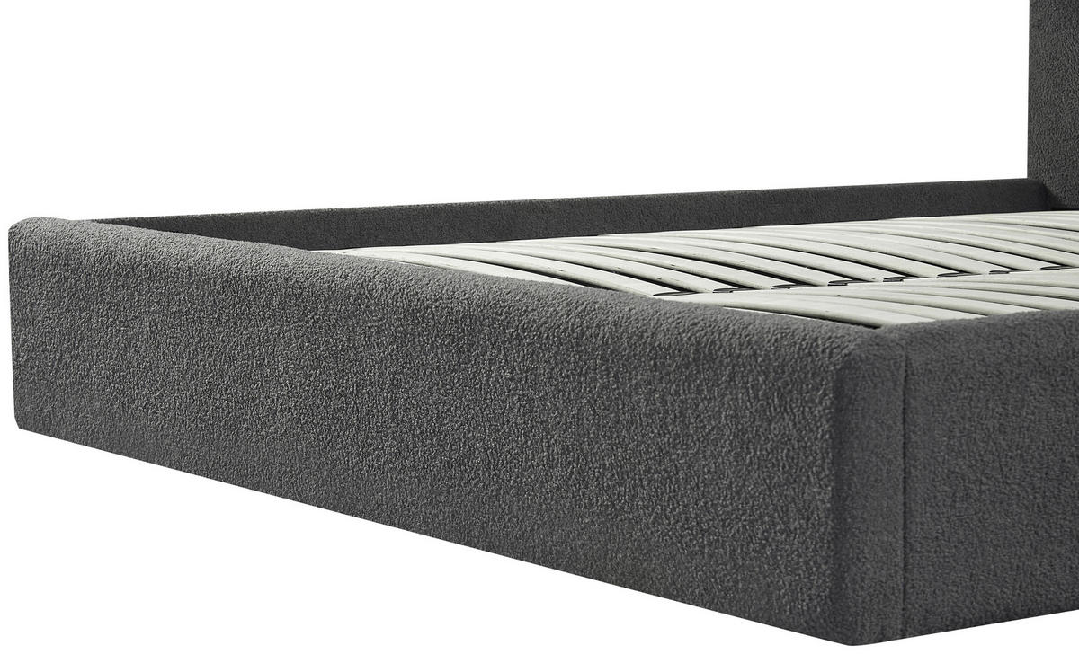 POLSTERBETT Lattenrost, Bettkasten Grau 140/200 cm  - Schwarz/Naturfarben, MODERN, Holz/Kunststoff (140/200cm) - Livetastic