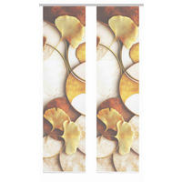 FLÄCHENVORHANG  2 Stück  blickdicht  60/245 cm   - Cognac/Goldfarben, Natur, Textil (60/245cm)