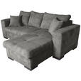 ECKSOFA Grau Webstoff  - Braun/Grau, KONVENTIONELL, Holz/Textil (170/235cm) - Carryhome