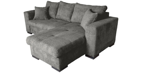 ECKSOFA Grau Webstoff  - Braun/Grau, KONVENTIONELL, Holz/Textil (170/235cm) - Carryhome