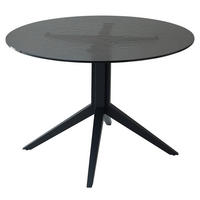 ESSTISCH in Metall, Glas 120/120/76 cm  - Schwarz, MODERN, Glas/Metall (120/120/76cm) - Boxxx