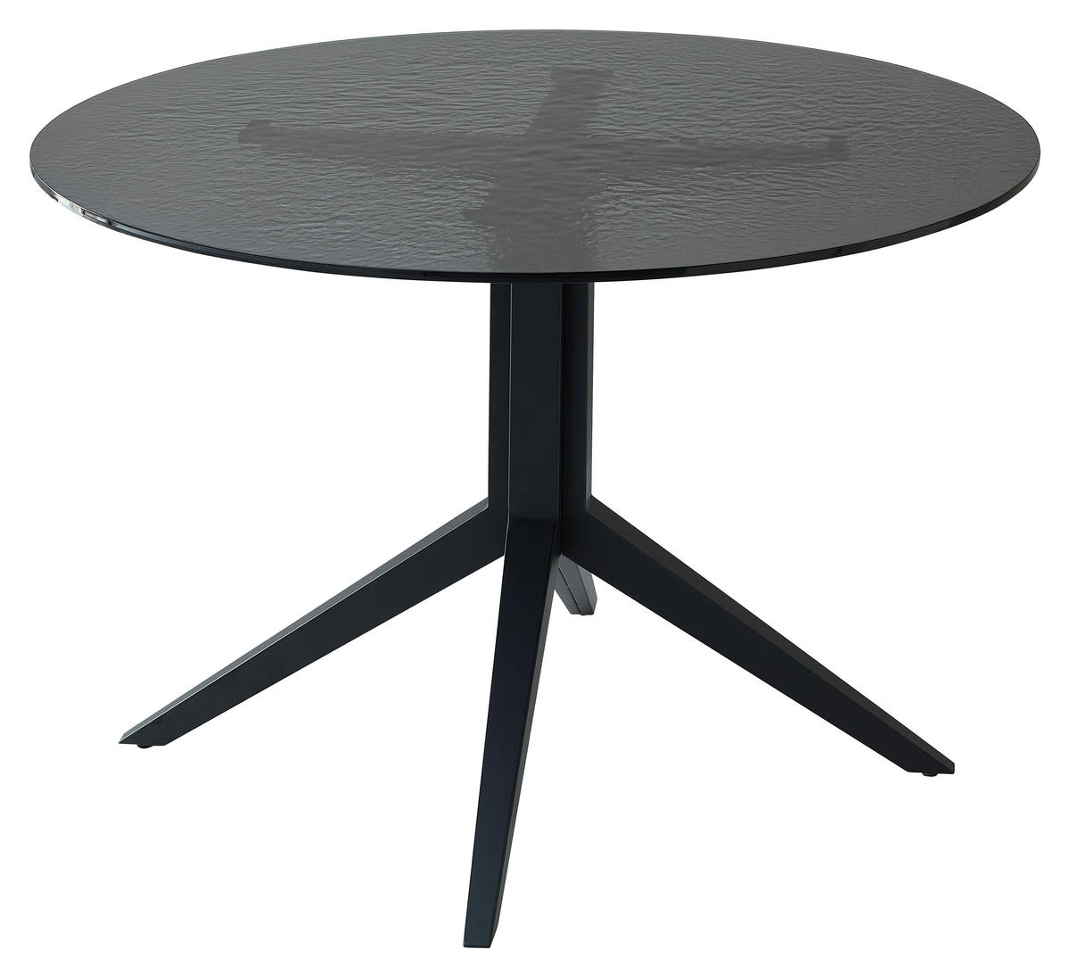 ESSTISCH in Metall, Glas 120/120/76 cm  - Schwarz, MODERN, Glas/Metall (120/120/76cm) - Boxxx