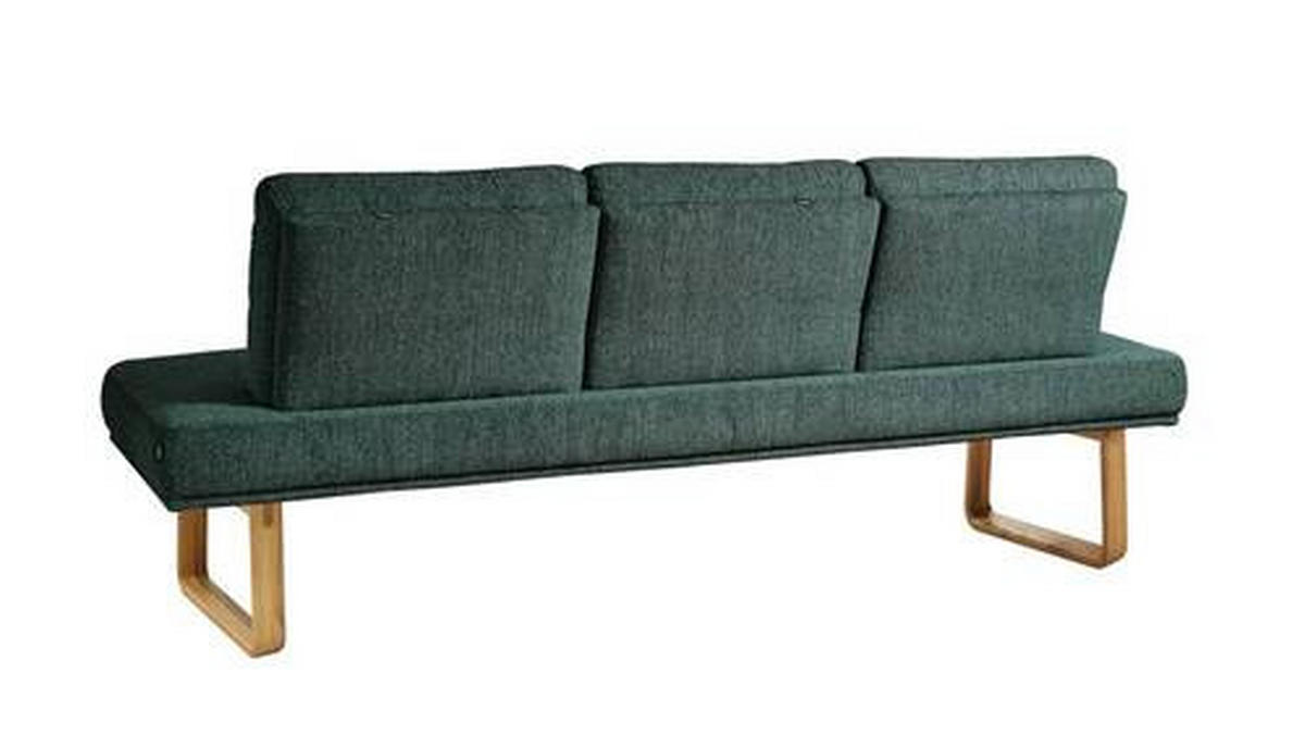 SITZBANK 209/92/78 cm  in Grün  - Eichefarben/Grün, Design, Holz/Textil (209/92/78cm) - Dieter Knoll