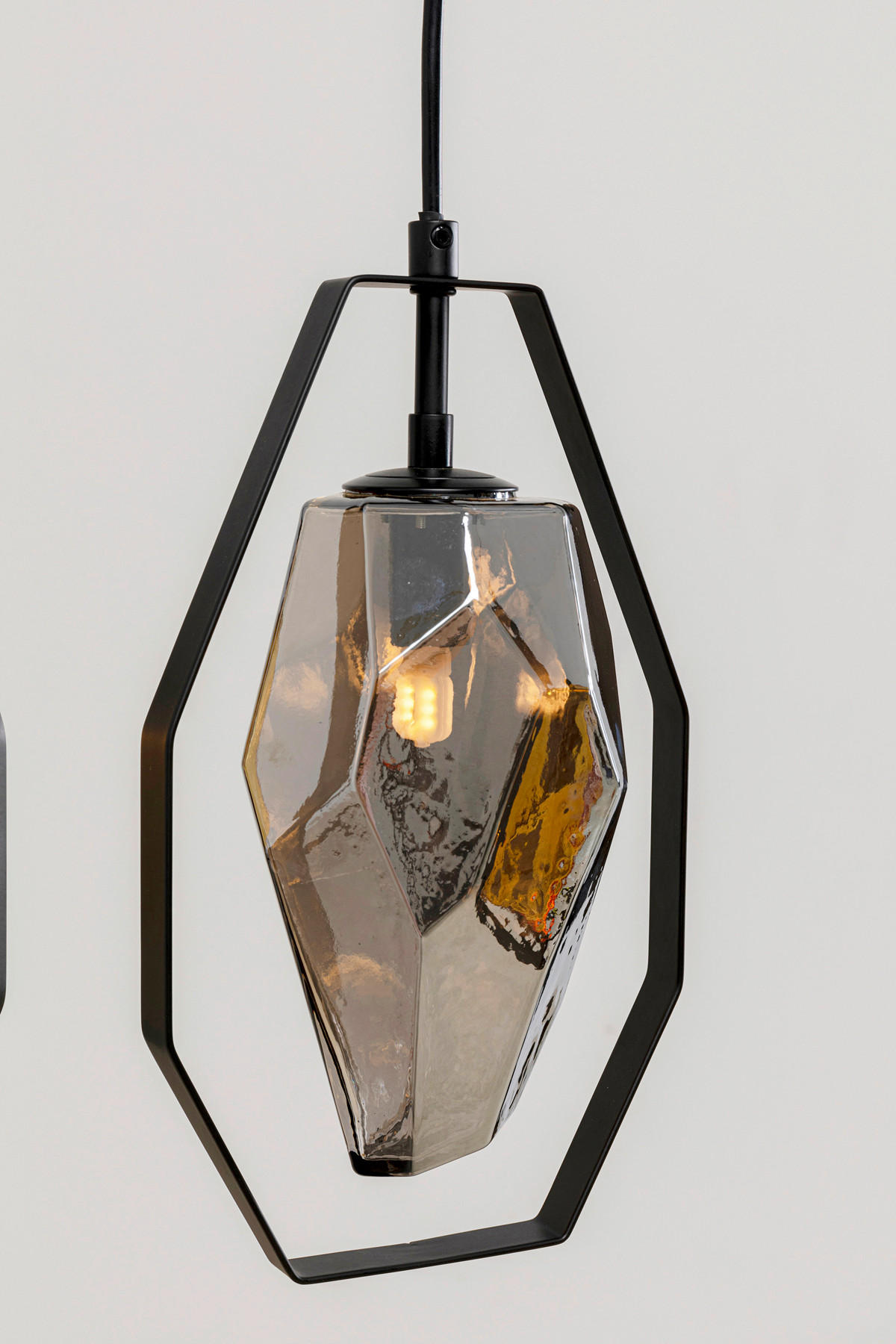 HÄNGELEUCHTE Diamond 67/120/12 cm   - MODERN, Glas/Metall (67/120/12cm) - Kare-Design