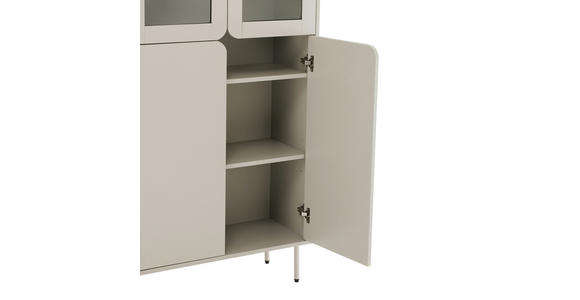 VITRINE  in Seidengrau  - Seidengrau, Design, Glas/Holzwerkstoff (80/186/35cm) - Xora