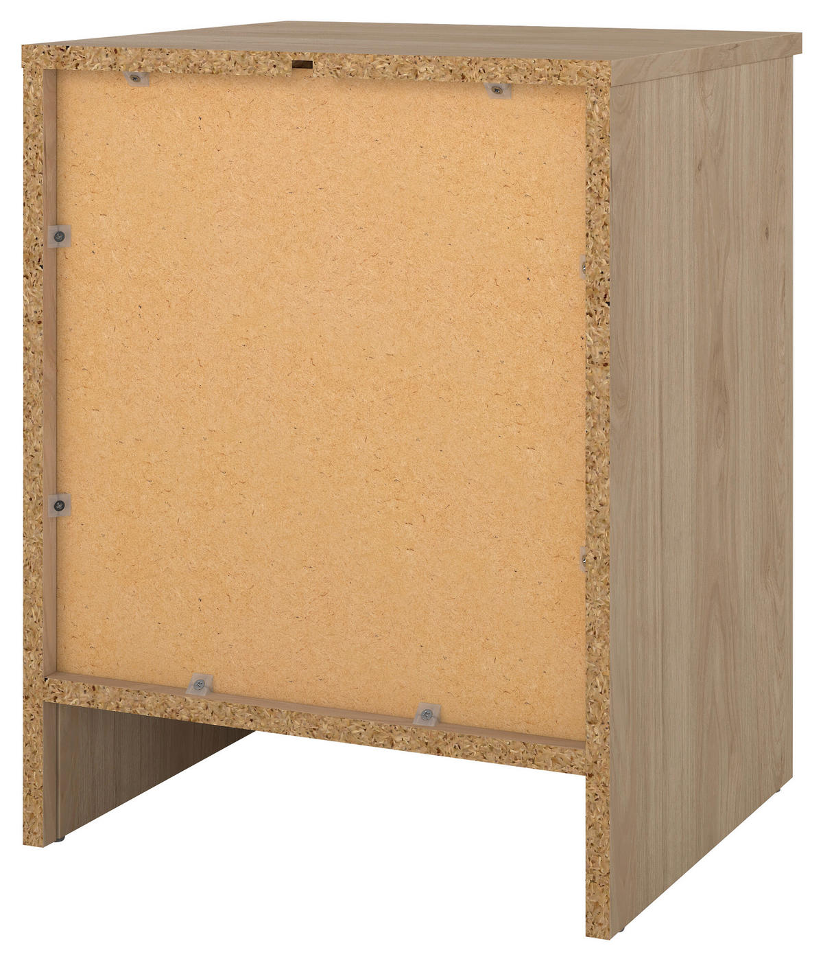 NACHTSCHRANK 40,2/51,2/36 cm  - Eichefarben/Silberfarben, MODERN, Holzwerkstoff/Metall (40,2/51,2/36cm) - MID.YOU