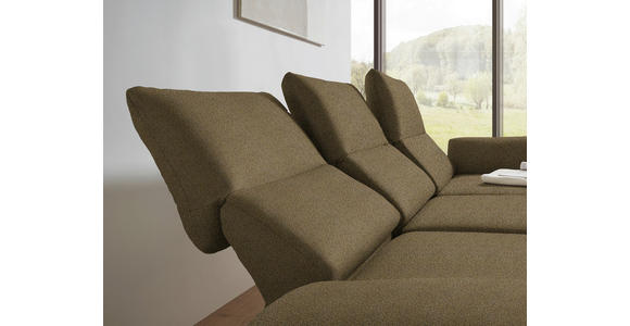 ECKSOFA  in Flachgewebe Khaki  255-365/175-224 cm  - Khaki/Schwarz, Design, Textil/Metall (255-365/175-224cm) - Dieter Knoll