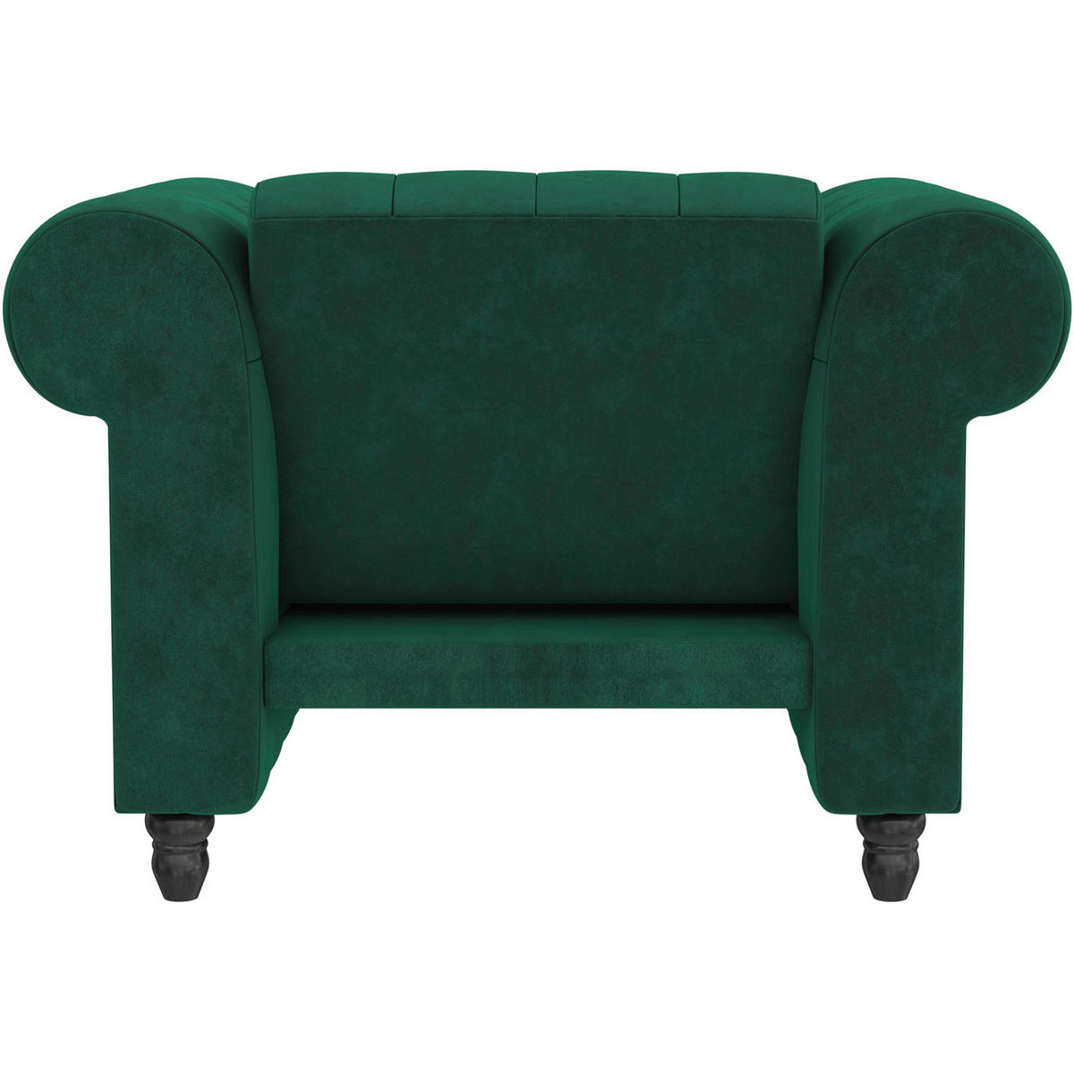 SESSEL in Velours Dunkelgrün  - Dunkelgrün/Schwarz, Basics, Holz/Textil (111/83/87cm) - Livetastic
