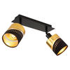 STRAHLER 25/9/20,5 cm   - Goldfarben/Schwarz, Basics, Kunststoff/Textil (25/9/20,5cm) - Globo