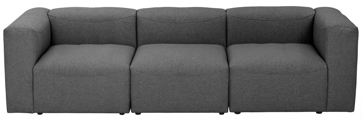 3-SITZER-SOFA  in Anthrazit  - Anthrazit, Design, Kunststoff/Textil (275/73/100cm) - Max Winzer
