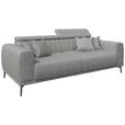 3-SITZER-SOFA  in Webstoff Grau  - Schwarz/Grau, KONVENTIONELL, Textil/Metall (240/80/113cm) - Carryhome