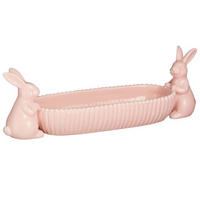 DÍSZTÁL - pink, Basics, kerámia (33.5/10.5/9.5cm)