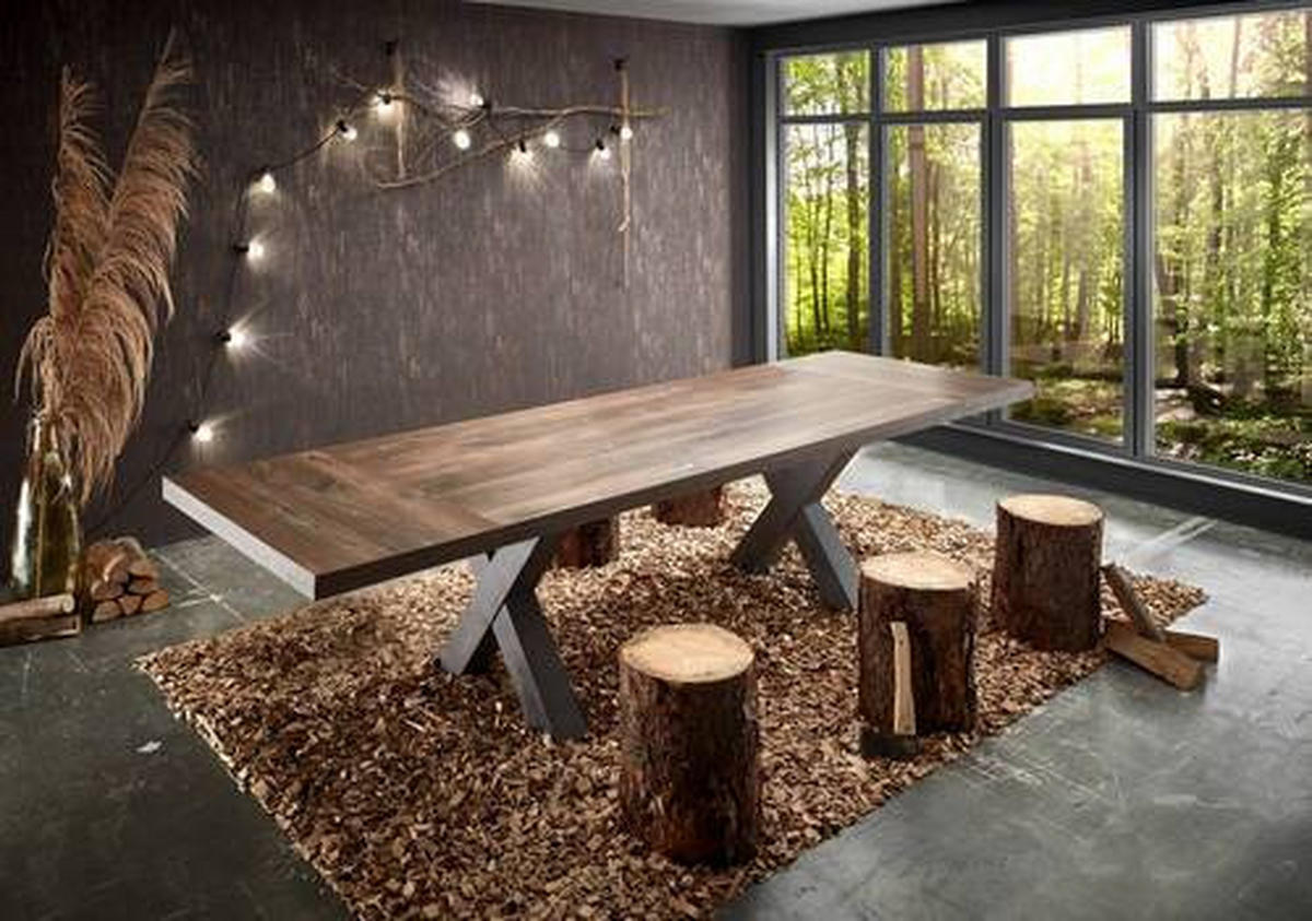 ESSTISCH in Holzwerkstoff 210(310)/100/77,5 cm  - Eichefarben/Grau, MODERN, Holzwerkstoff (210(310)/100/77,5cm) - Hom`in