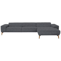 ECKSOFA in Flachgewebe Anthrazit  - Wildeiche/Anthrazit, Design, Holz/Textil (334/193cm) - Niels Andersson