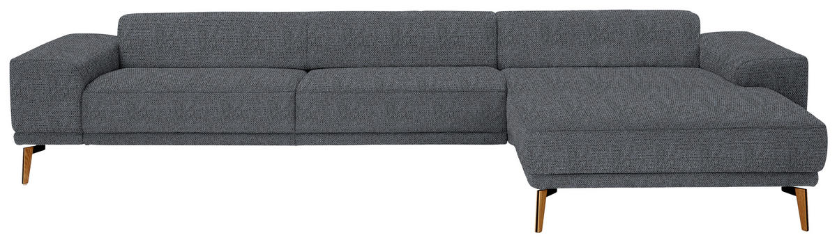ECKSOFA in Flachgewebe Anthrazit  - Wildeiche/Anthrazit, Design, Holz/Textil (334/193cm) - Niels Andersson