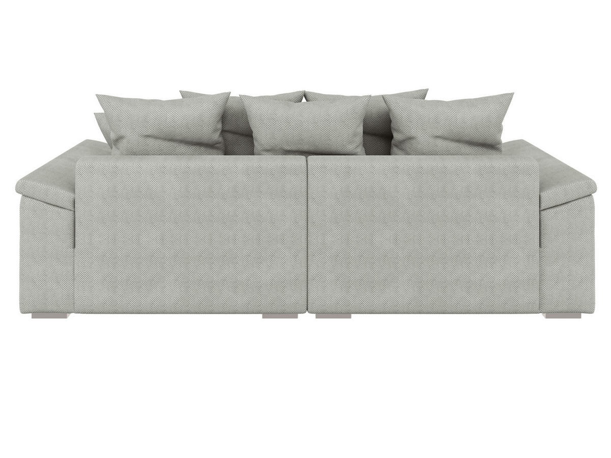 BIGSOFA TERMINI Velours, Webstoff Creme  - Beige/Creme, Design, Holz/Textil (260/98/123cm) - MID.YOU