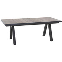 GARTENTISCH 200-260/100/77 cm Metall rechteckig  - Anthrazit/Graubraun, Basics, Keramik/Metall (200-260/100/77cm) - Siena Garden