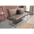 SITZBANK in Metall, Textil Braun, Schwarz  - Schwarz/Braun, Design, Textil/Metall (195/87/65cm) - Dieter Knoll