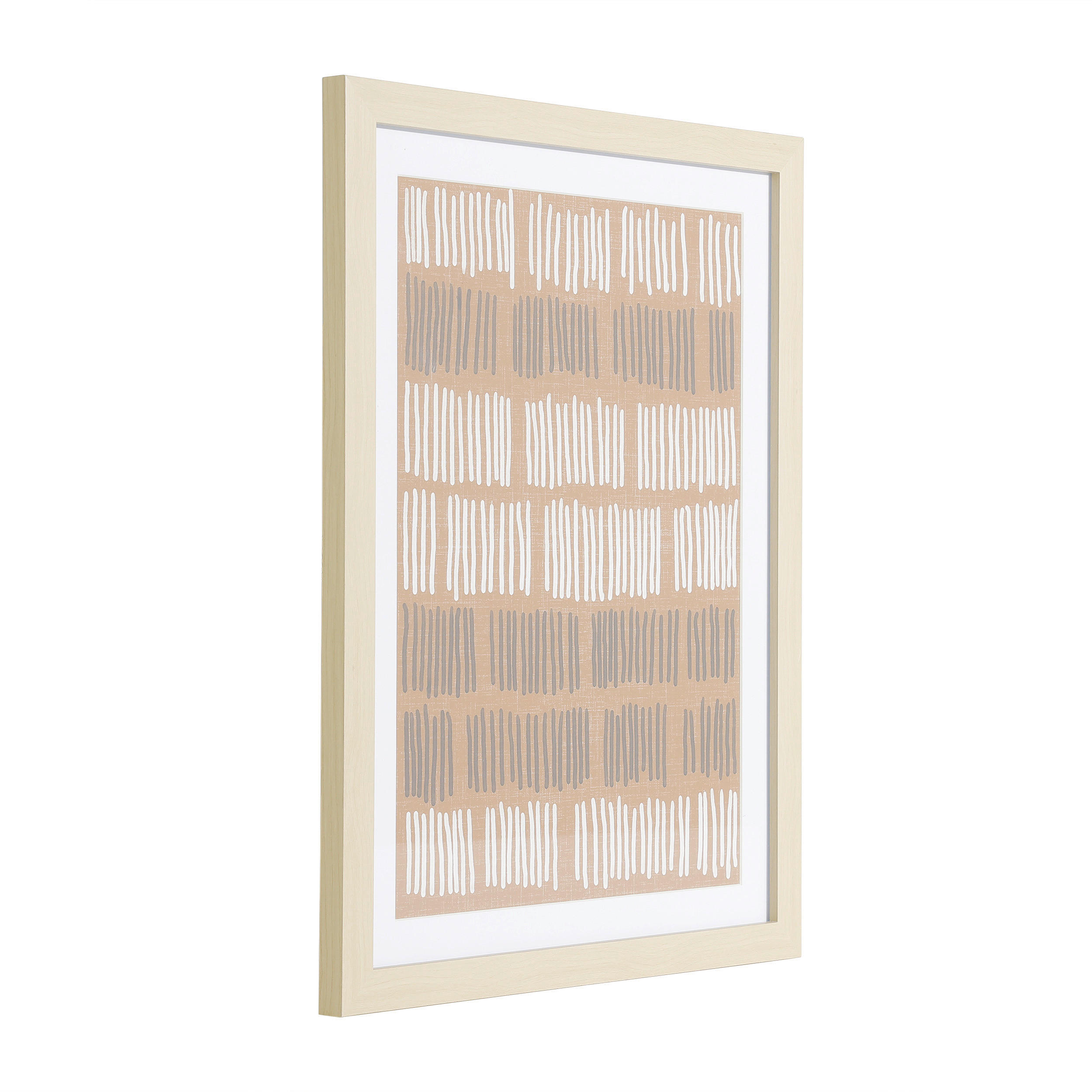 DRUCKGRAFIK Abstraktes Schwarz, Weiß, Terracotta  - Eichefarben/Terracotta, Trend, Glas/Papier (33/1,6/43cm) - Eglo