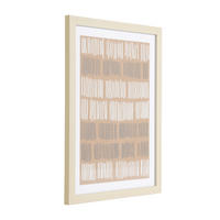 DRUCKGRAFIK Abstraktes Schwarz, Weiß, Terracotta  - Eichefarben/Terracotta, Trend, Glas/Papier (33/1,6/43cm) - Eglo