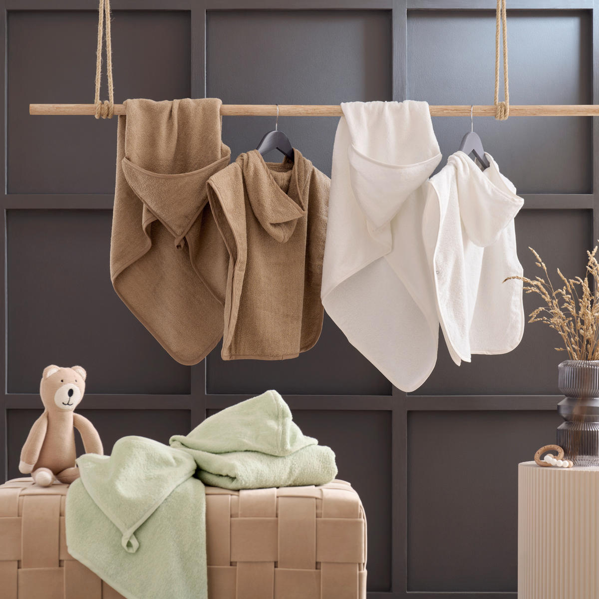 FROTTIERSET Taupe 2-teilig  - Taupe, Basics, Textil - My Baby Lou