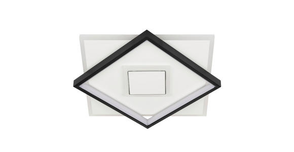 LED-DECKENLEUCHTE 35/35/6 cm   - Schwarz/Weiß, LIFESTYLE, Kunststoff/Metall (35/35/6cm) - Novel