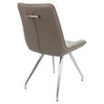 STUHL Webstoff Taupe, Edelstahlfarben  - Taupe/Edelstahlfarben, Design, Textil/Metall (51/89/66cm) - Novel