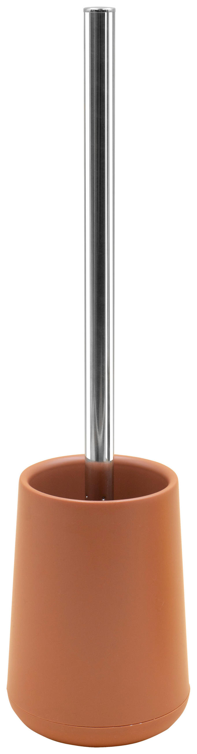 WC-BÜRSTENGARNITUR Metall  Kunststoff   - Chromfarben/Cognac, Basics, Kunststoff/Metall (10/36,5/10cm) - Sadena