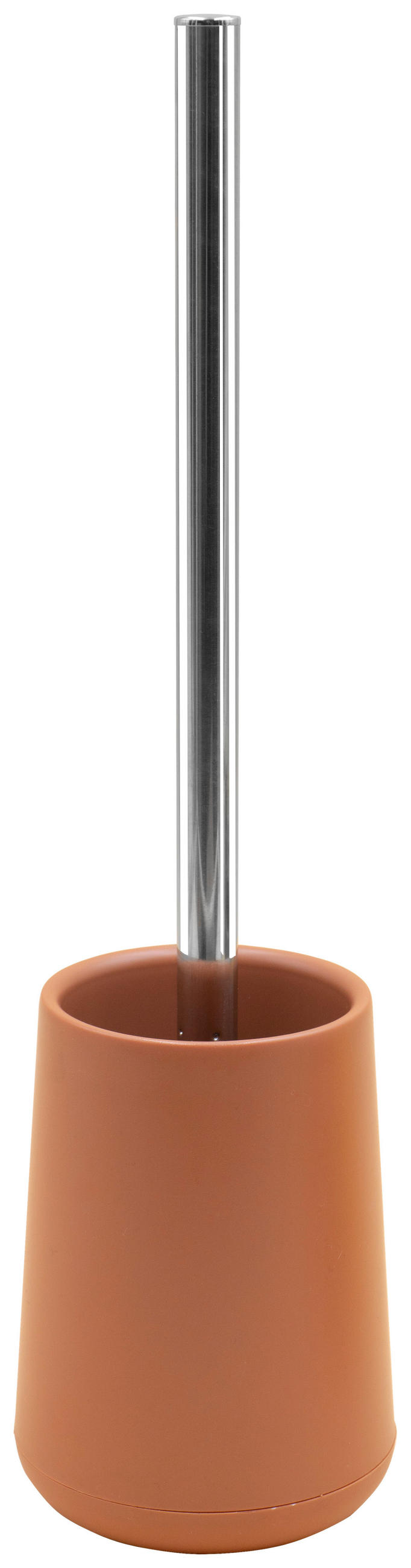 WC-BÜRSTENGARNITUR Metall  Kunststoff   - Chromfarben/Cognac, Basics, Kunststoff/Metall (10/36,5/10cm) - Sadena