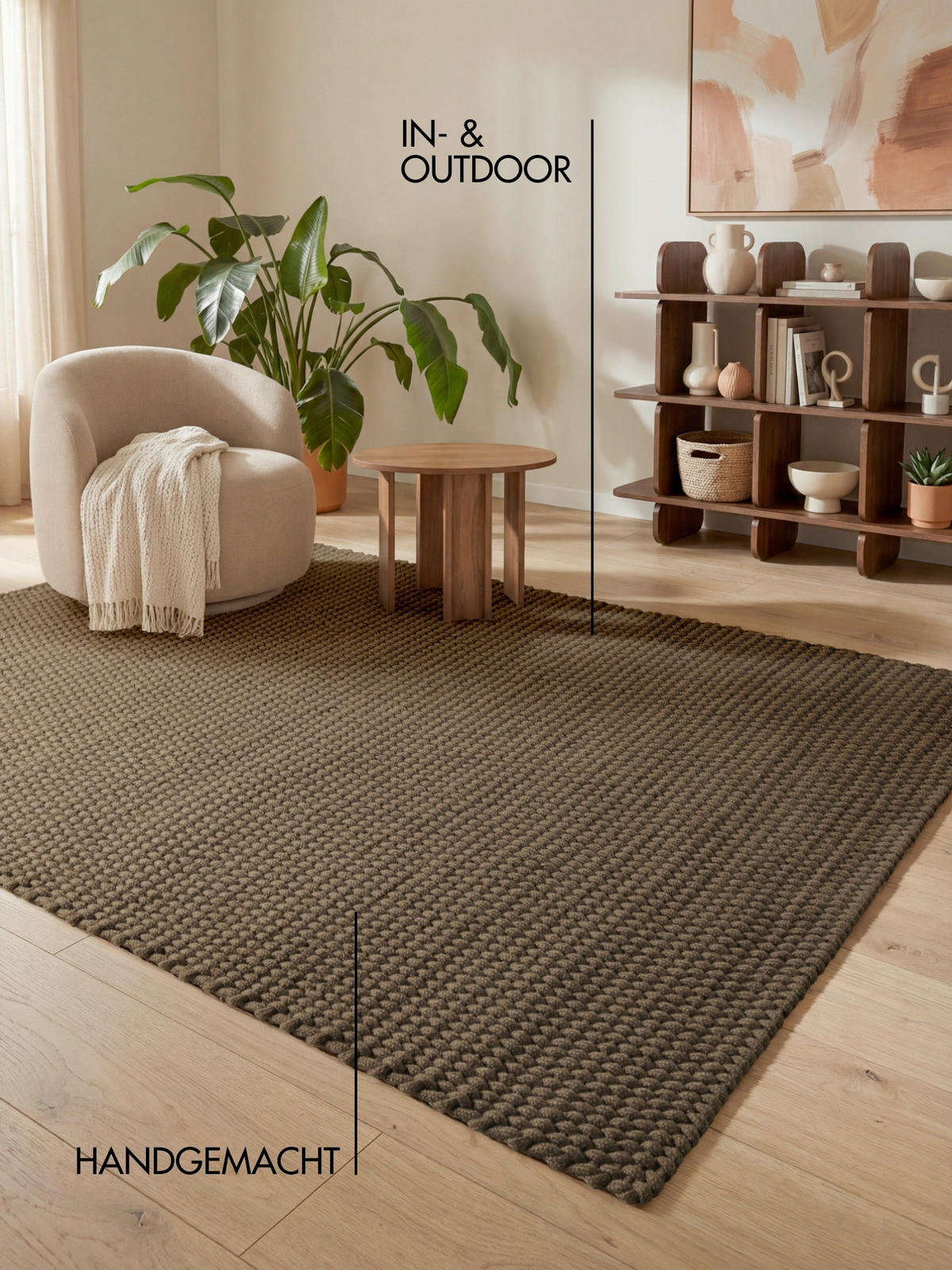 HANDWEBTEPPICH  Wohnzimmer 120/170 cm Southwark Dunkelbraun rechteckig  - Dunkelbraun, Design, Textil (120/170cm) - Ted Baker