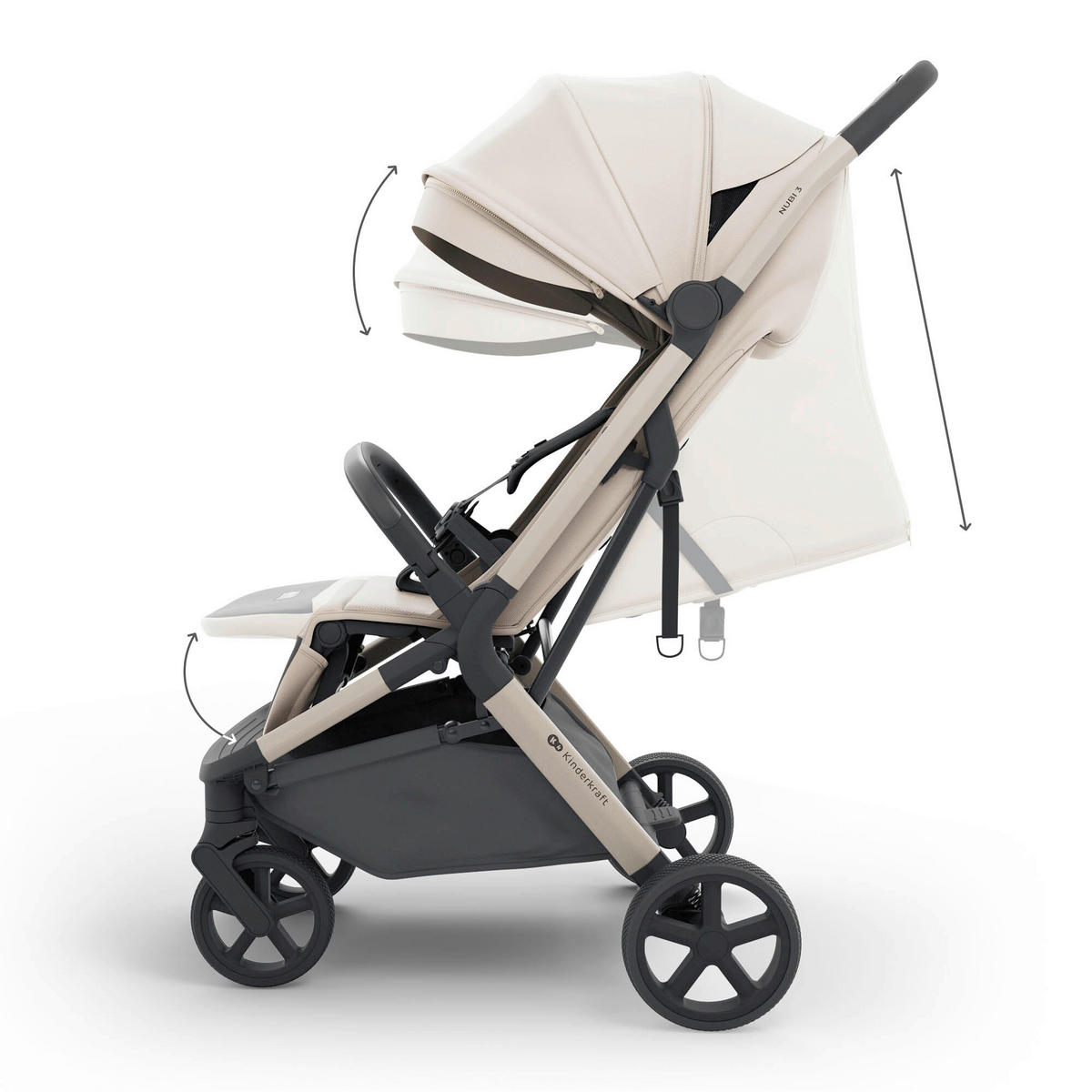KINDERWAGEN Nubi 3  - Multicolor, Basics, Kunststoff/Textil (68,5/53/106,5cm) - Kinderkraft