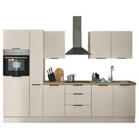 KÜCHENBLOCK MULTAN  in Kaschmir  - Kaschmir/Schwarz, Basics, Holzwerkstoff/Metall (300/211/60cm) - Carryhome