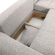 Ecksofa mit Funktion Grau Flachgewebe Zierkissen, Rückenkissen, Bettkasten, Schlaffunktion, Rücken echt, Liegefläche im Originalstoff  - Schwarz/Grau, KONVENTIONELL, Kunststoff/Textil (277/190cm) - Carryhome