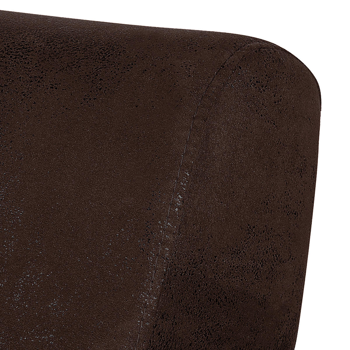 SESSEL in Lederlook Dunkelbraun  - Dunkelbraun, Design, Holz/Textil (92/80/89cm) - Livetastic
