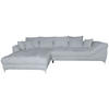 ECKSOFA Silberfarben Chenille  - Chromfarben/Silberfarben, KONVENTIONELL, Textil/Metall (227/329cm) - Carryhome