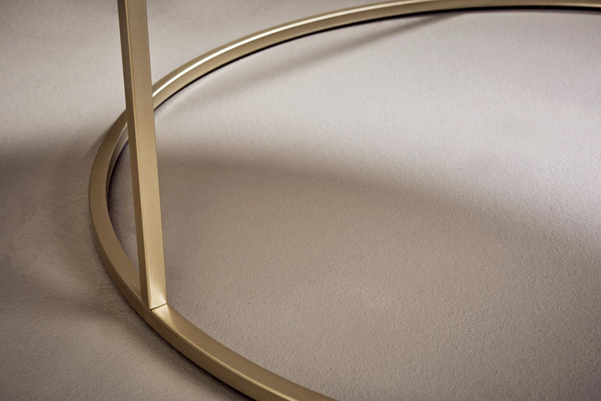 COUCHTISCH in Metall, Holzwerkstoff  - Goldfarben/Weiß, KONVENTIONELL, Holzwerkstoff/Metall (89,5/41cm) - Livetastic
