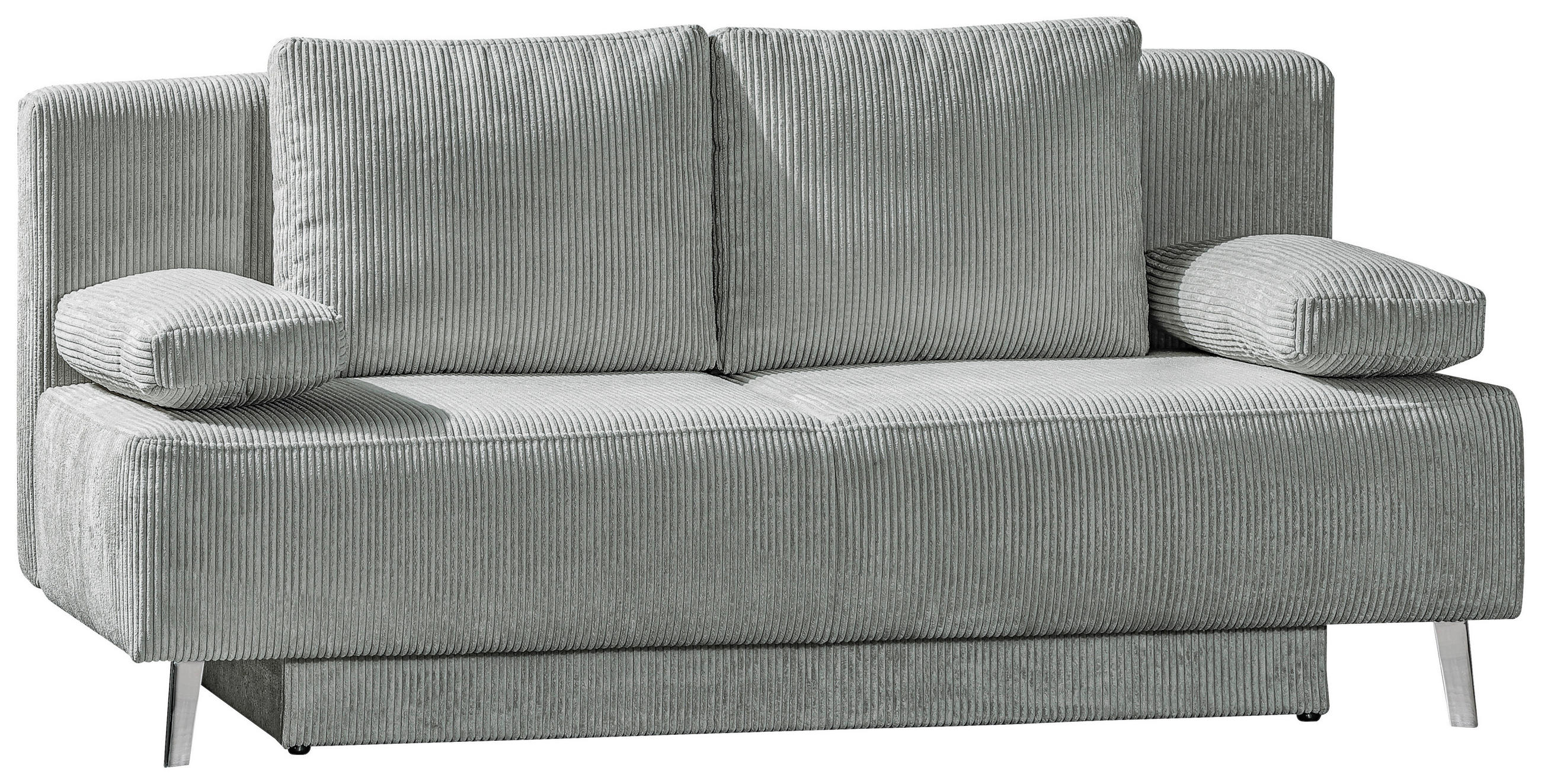 ROZKLÁDACÍ POHOVKA, textil, světle šedá - světle šedá, Moderní, kov/textil (193/85/88cm) - Novel