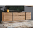 WOHNWAND  in Eichefarben  284/184/44 cm  - Eichefarben/Anthrazit, Natur, Glas/Holz (284/184/44cm) - Valnatura