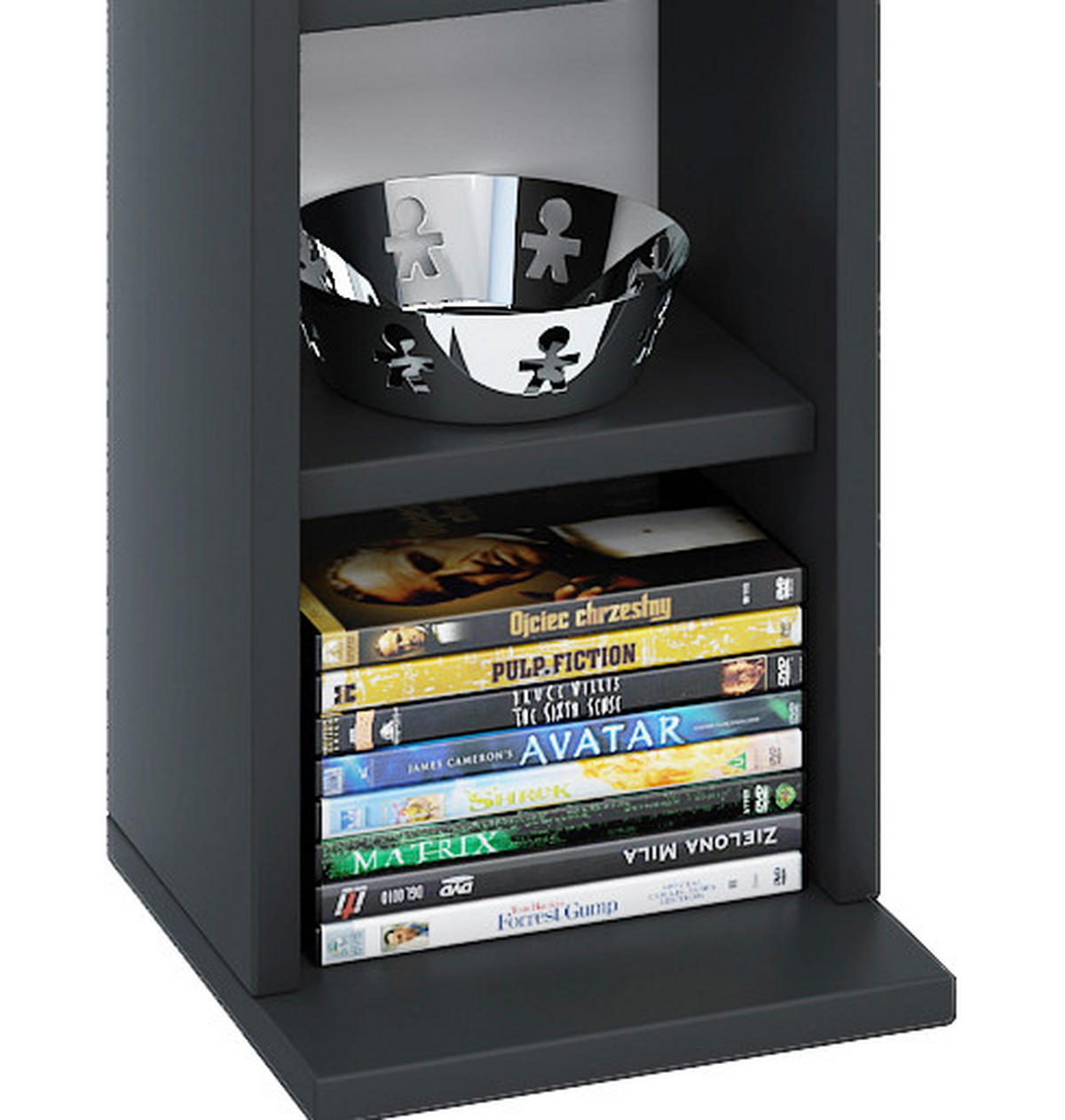 CD-REGAL Schwarz  - Schwarz, Basics, Holzwerkstoff (21/183/20cm) - MID.YOU