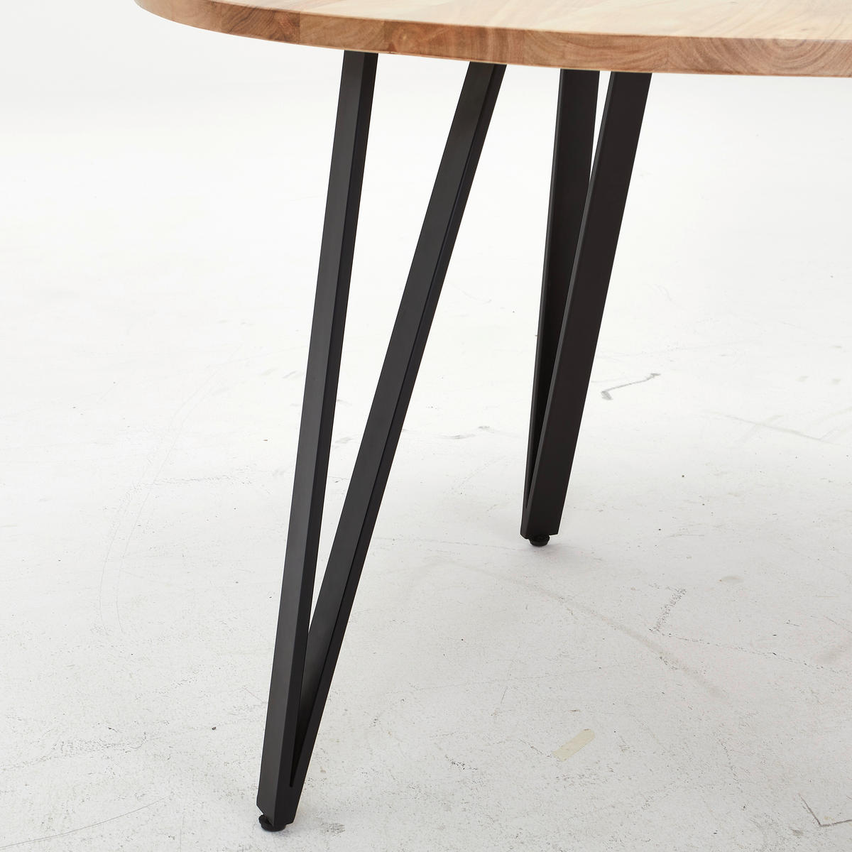ESSTISCH in Holz, Metall 130/130/76 cm   - Schwarz/Akaziefarben, Modern, Holz/Metall (130/130/76cm) - Livetastic